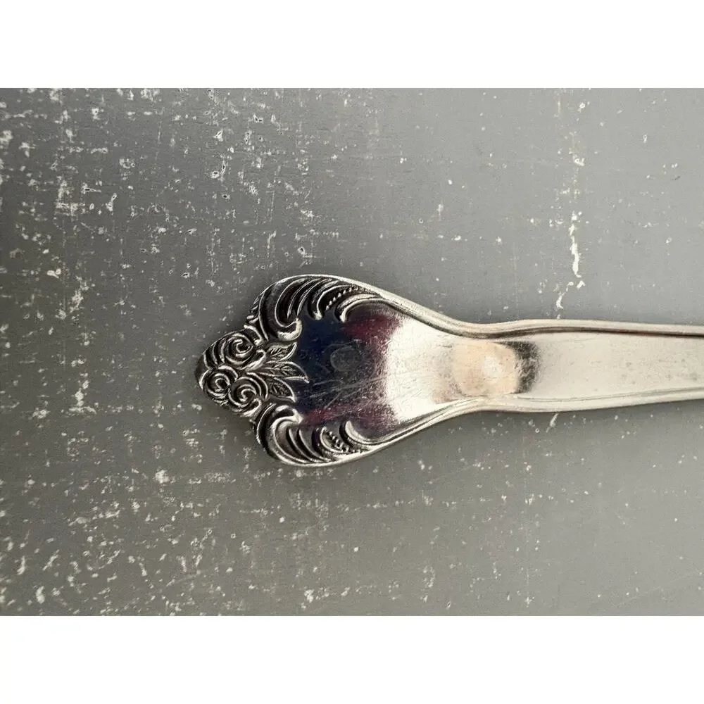 Set of 4 MSI Japan VERSAILLES Stainless Place Spoons Floral Vintage